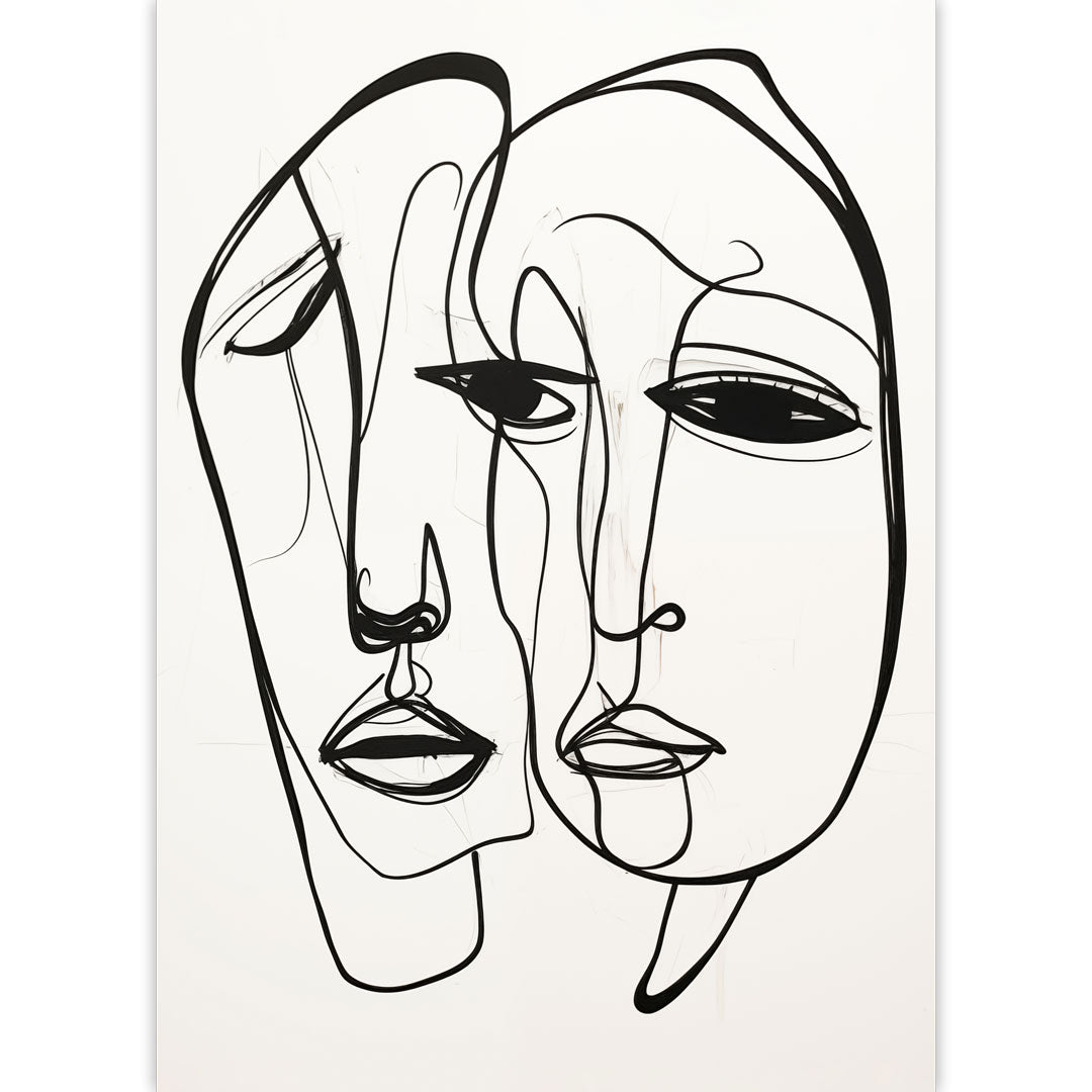 Abstract Faces Poster