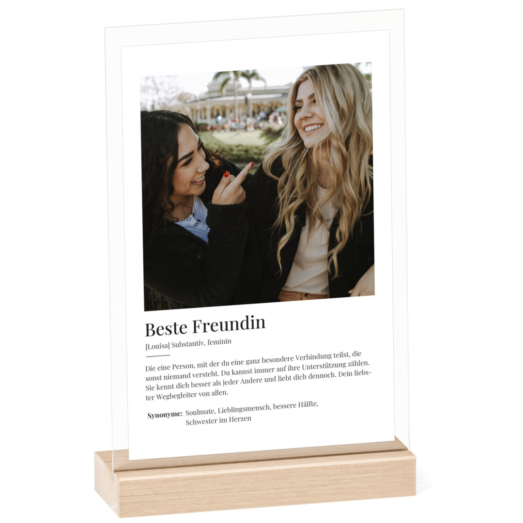 personalisiertes acrylglas geschenk beste freundin