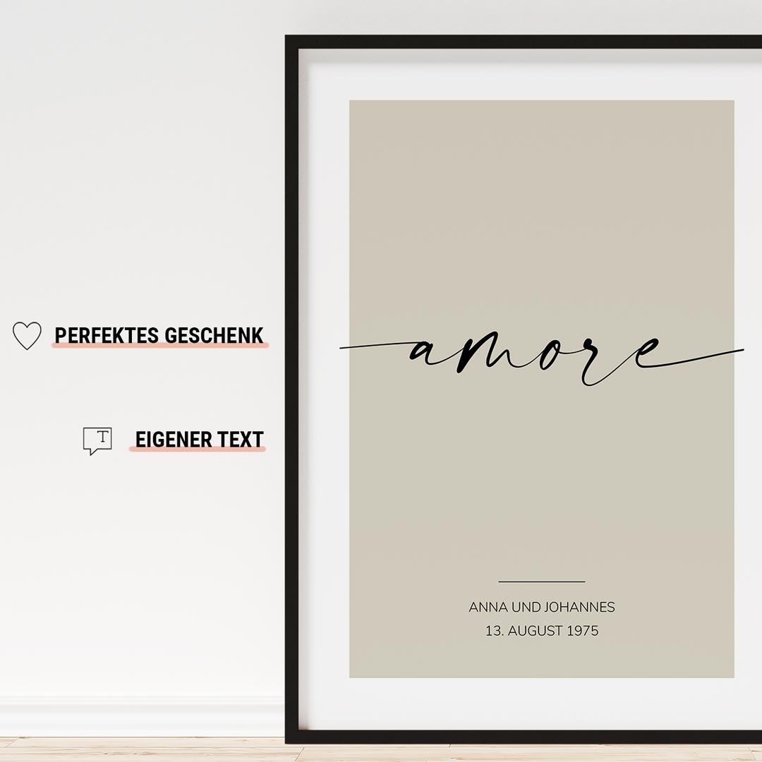 personalisiertes amore poster