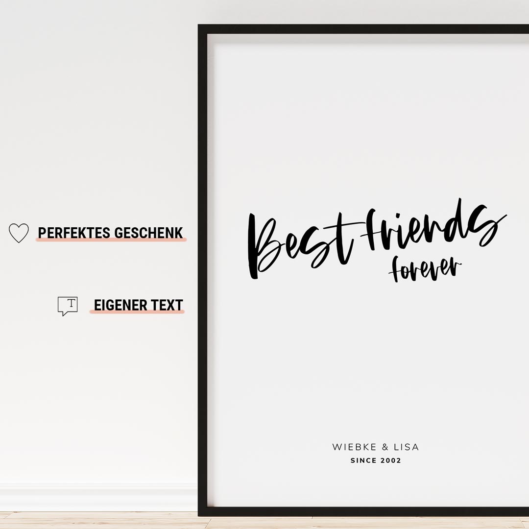 best friends poster personalisiert