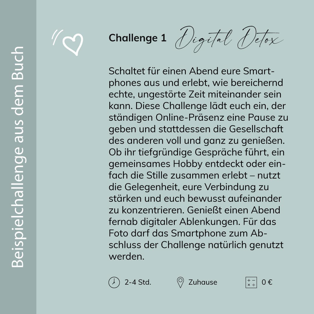 personalisiertes couple challenge buch