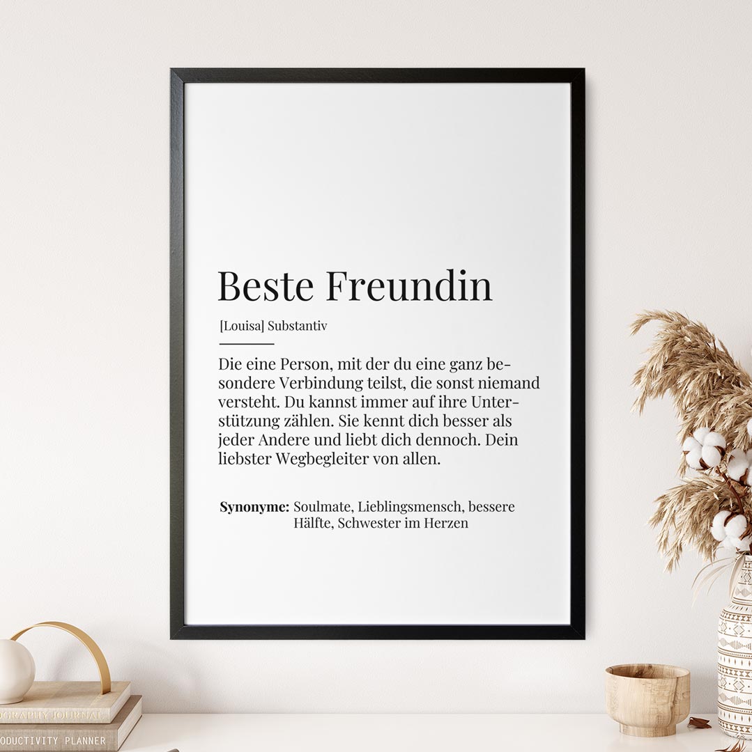 geschenk für beste freundin poster