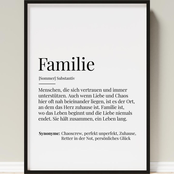 definition familie poster