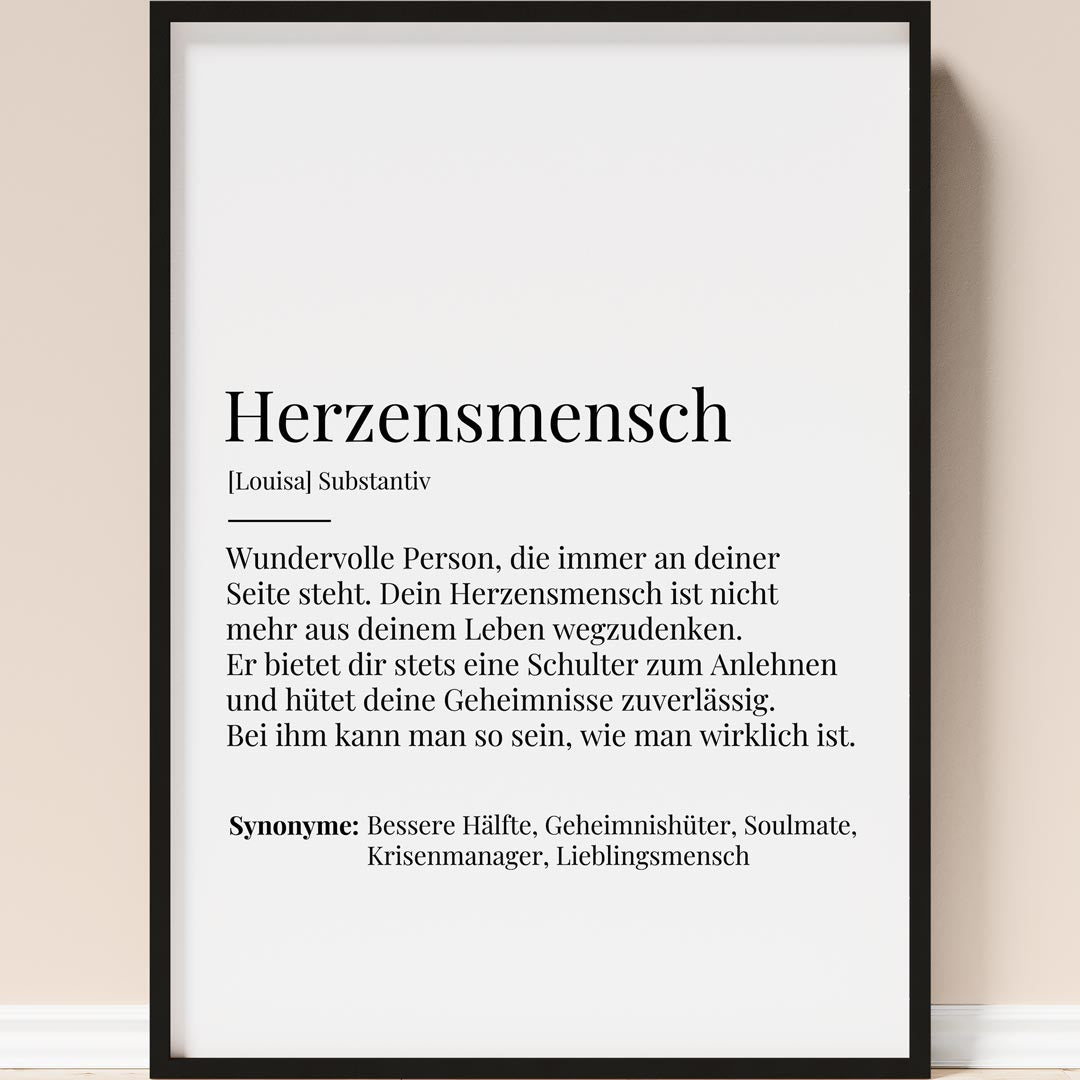 herzensmensch bild geschenk