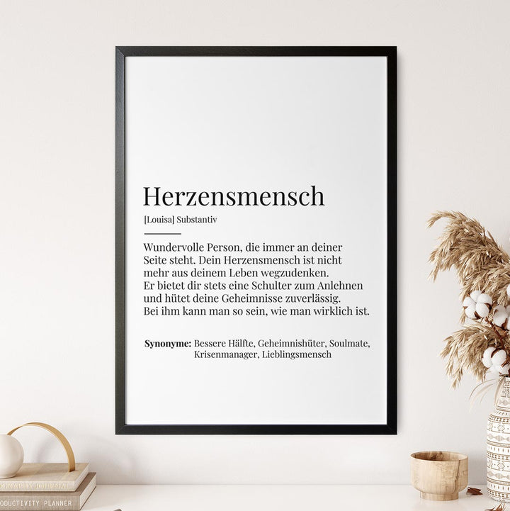 geschenk für herzensmensch poster