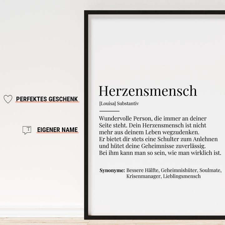 geschenk partner freunde poster