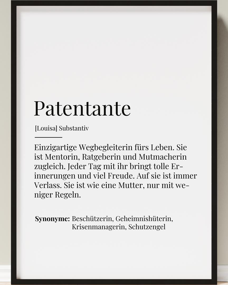 definition patentante poster