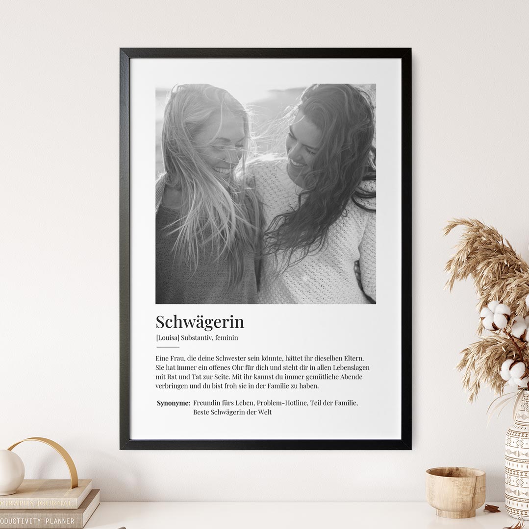 geschenkidee schwägerin definition poster