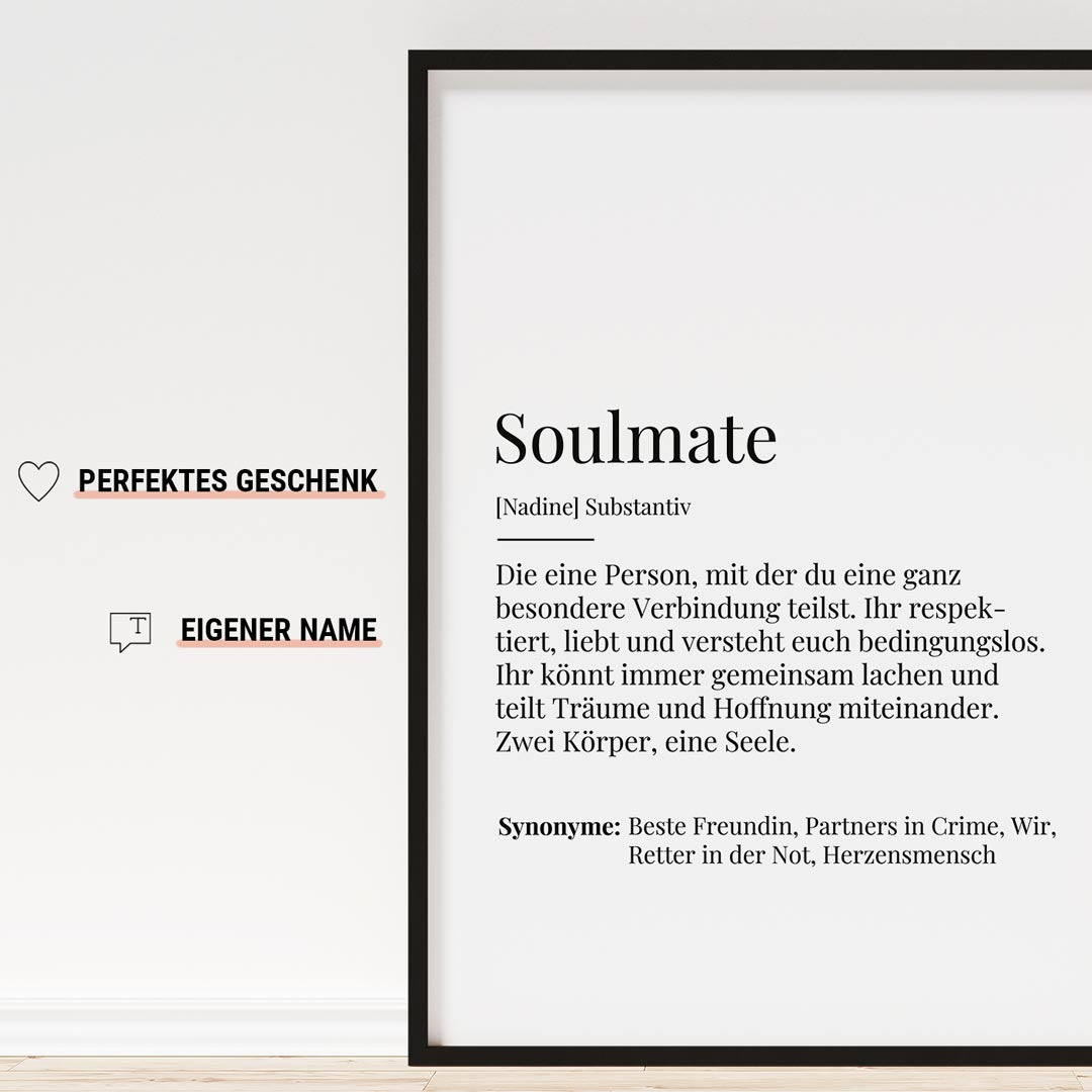 personalisiertes soulmate poster