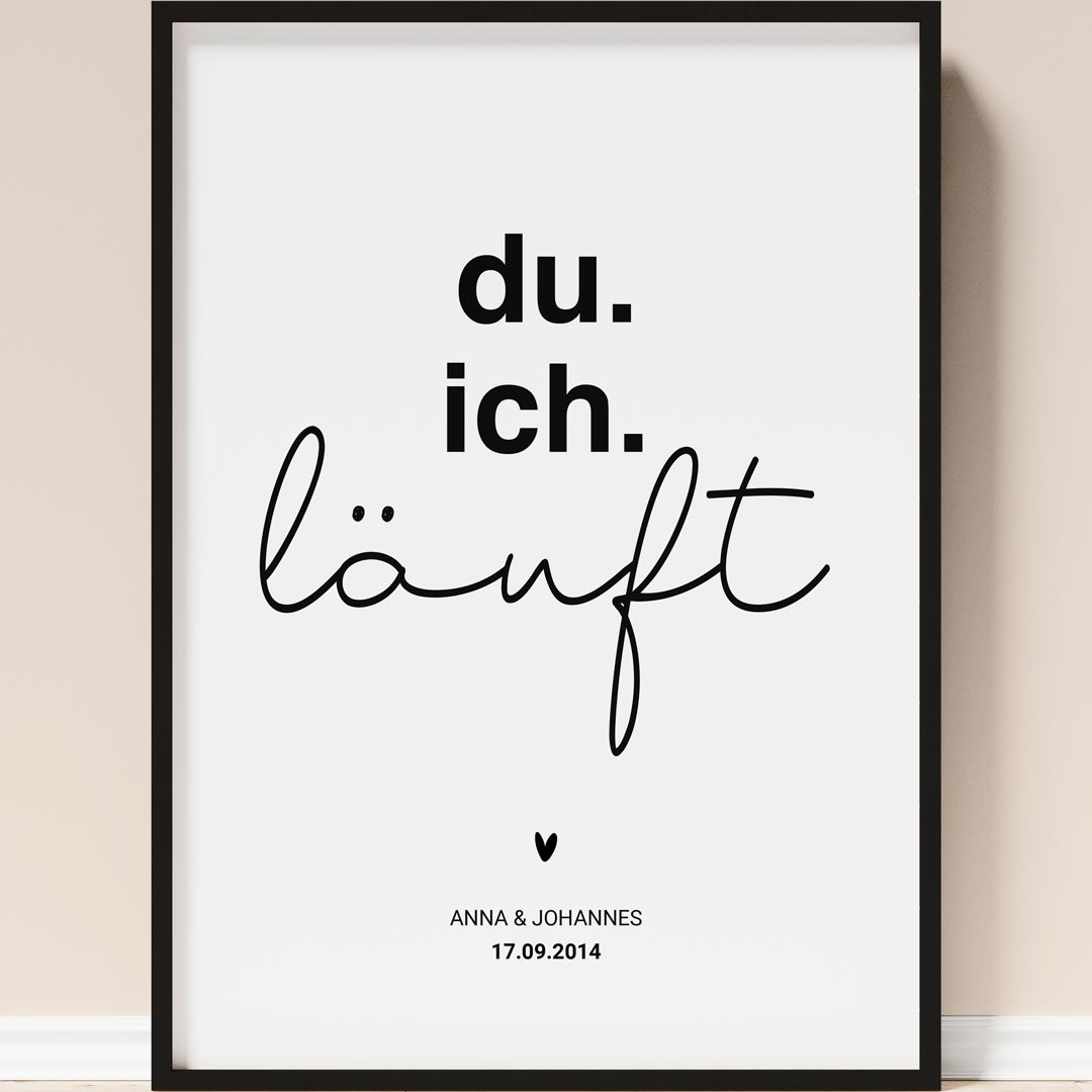 geschenk freund freundin poster liebe