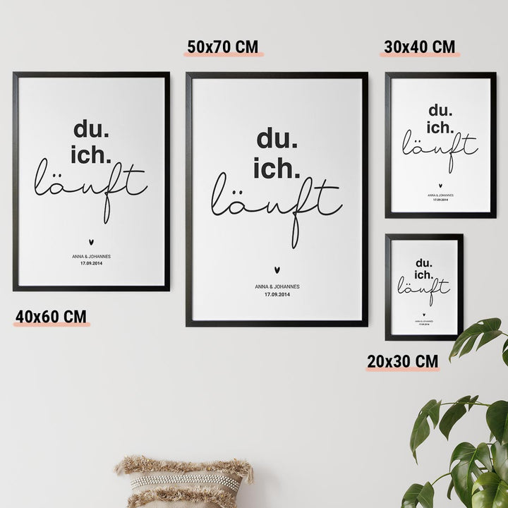 geschenk für pärchen liebe poster