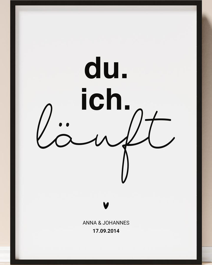 poster du ich läuft gestalten