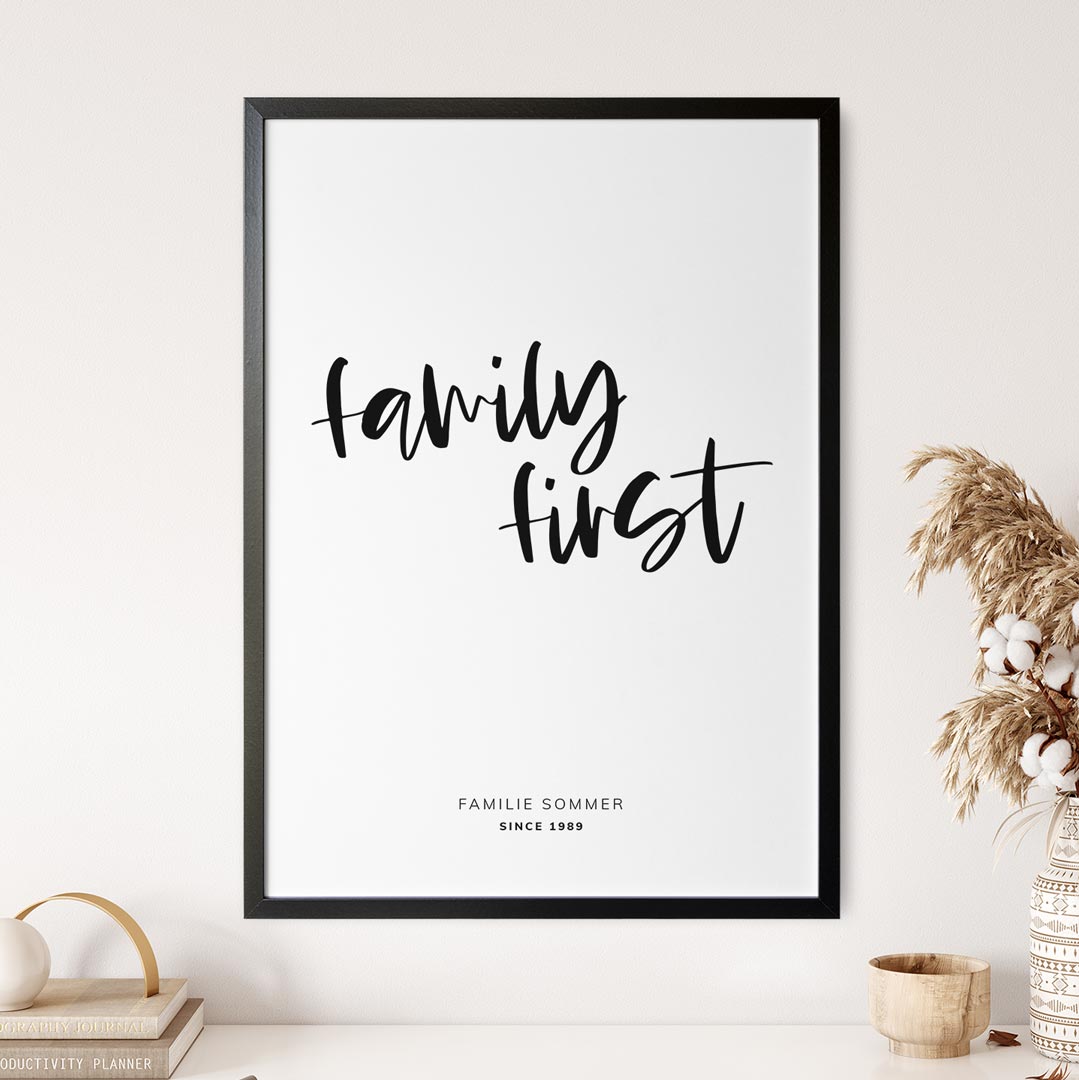 geschenk für familie poster