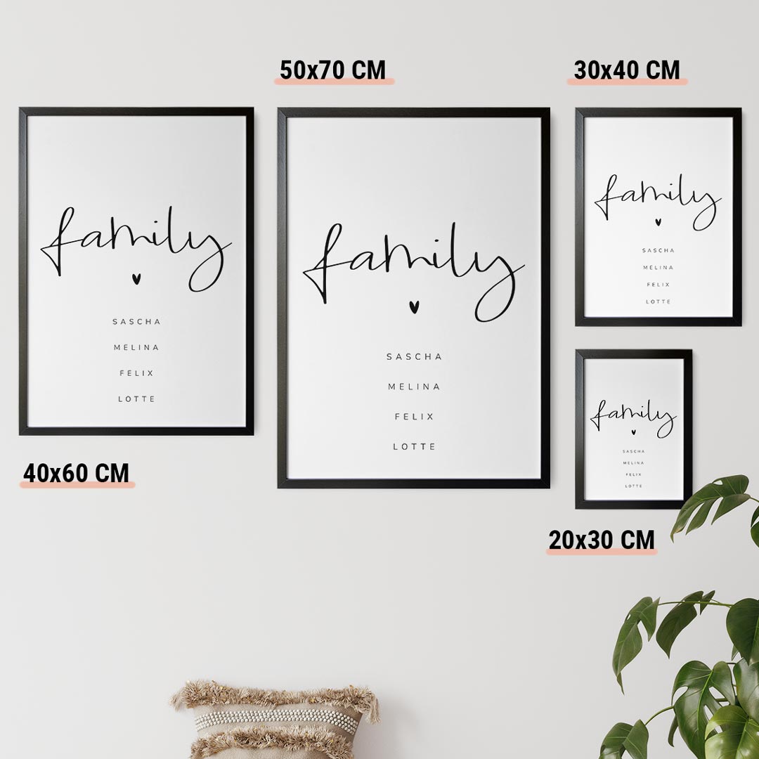 geschenk für familie poster