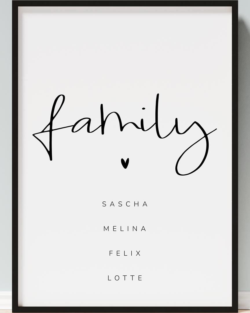 family poster geschenkidee