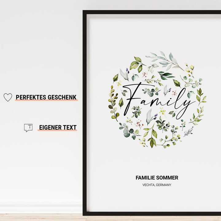 geschenk für familie poster