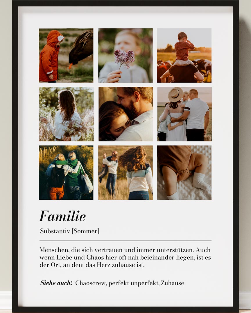 fotocollage geschenk fotogeschenk familie