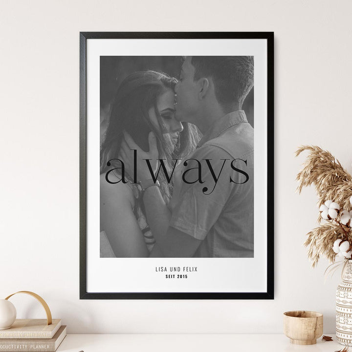 fotoposter always liebe geschenk