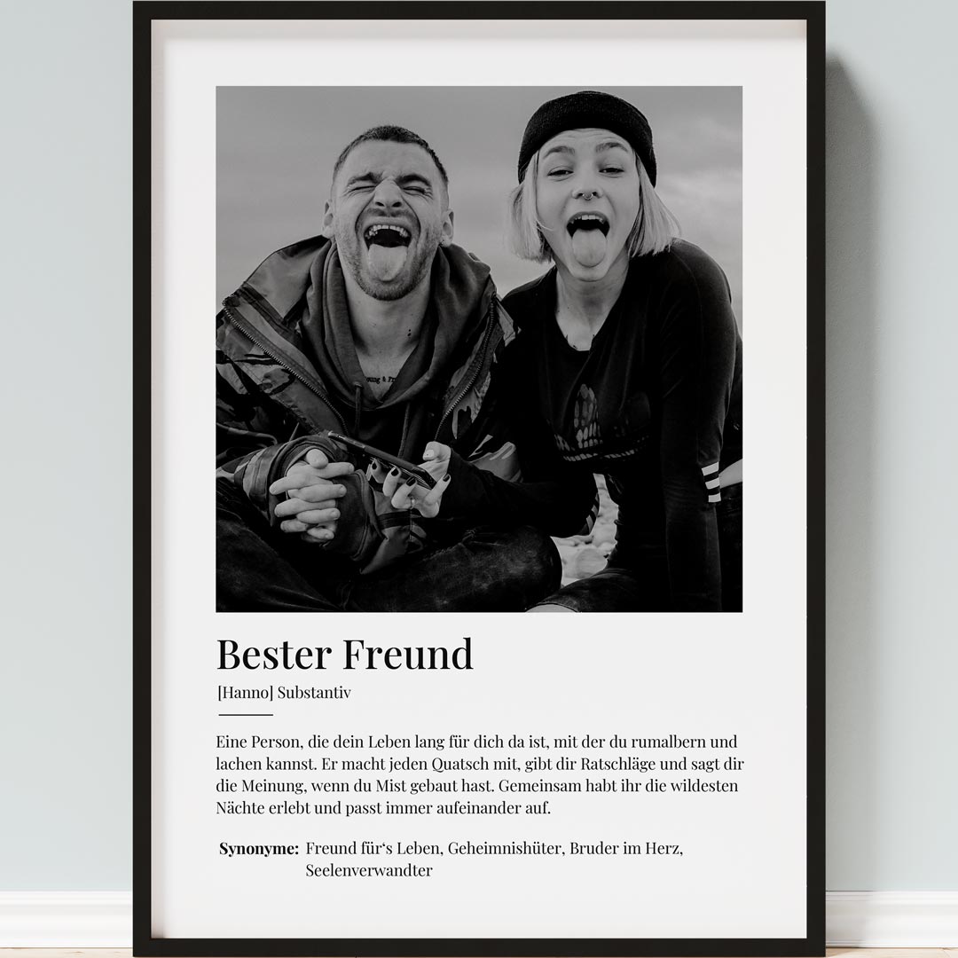 geschenk für besten freund poster