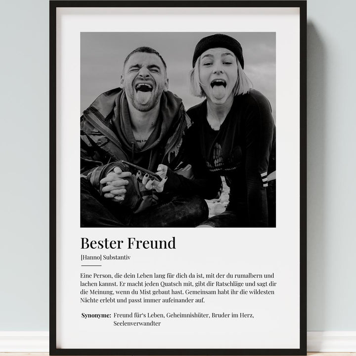 geschenk für besten freund poster