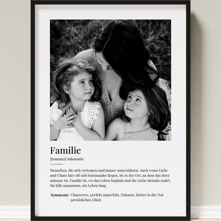 geschenk für familie poster foto