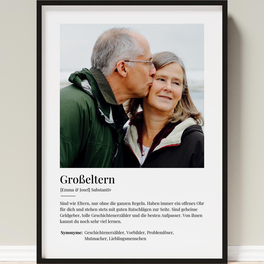 geschenk für großeltern poster