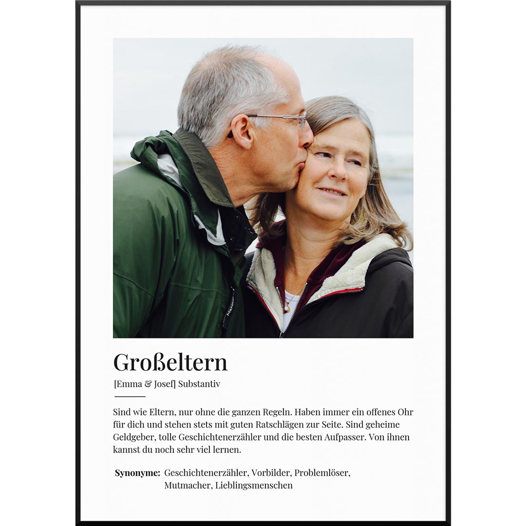 geschenk für oma opa poster