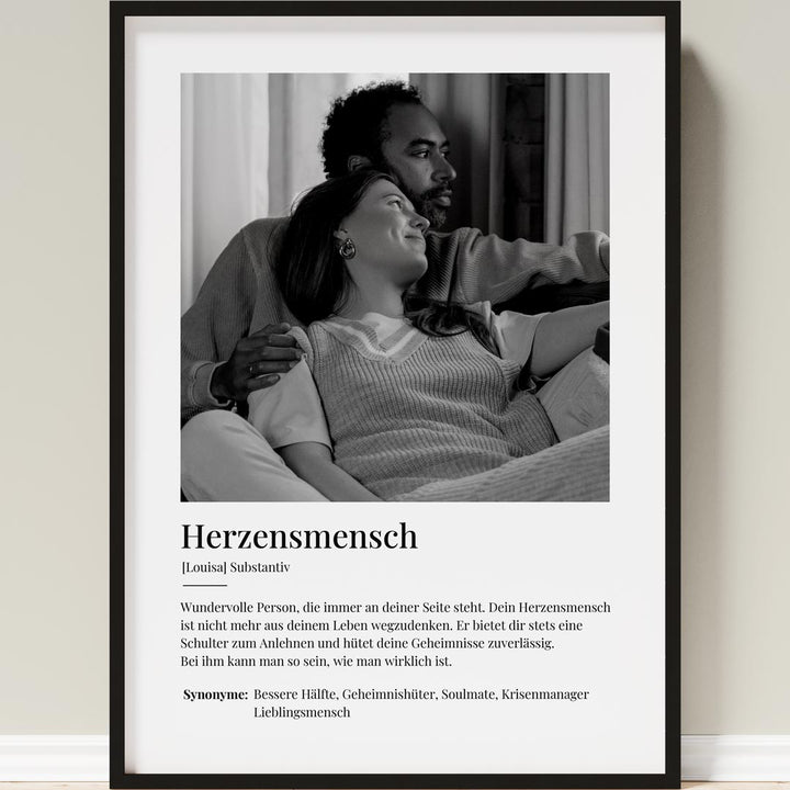 fotoposter definition herzensmensch