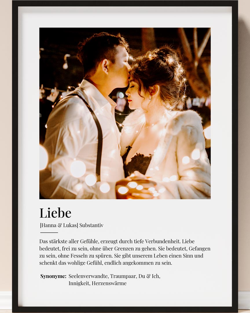 valentinstag hochzeit geschenk fotoposter