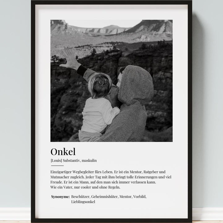 geschenk für onkel foto poster