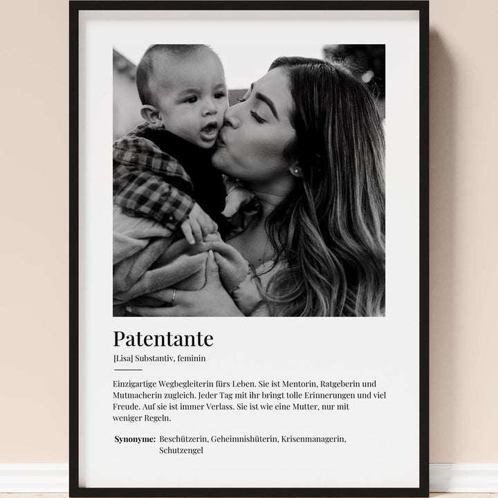 patentante geschenk poster