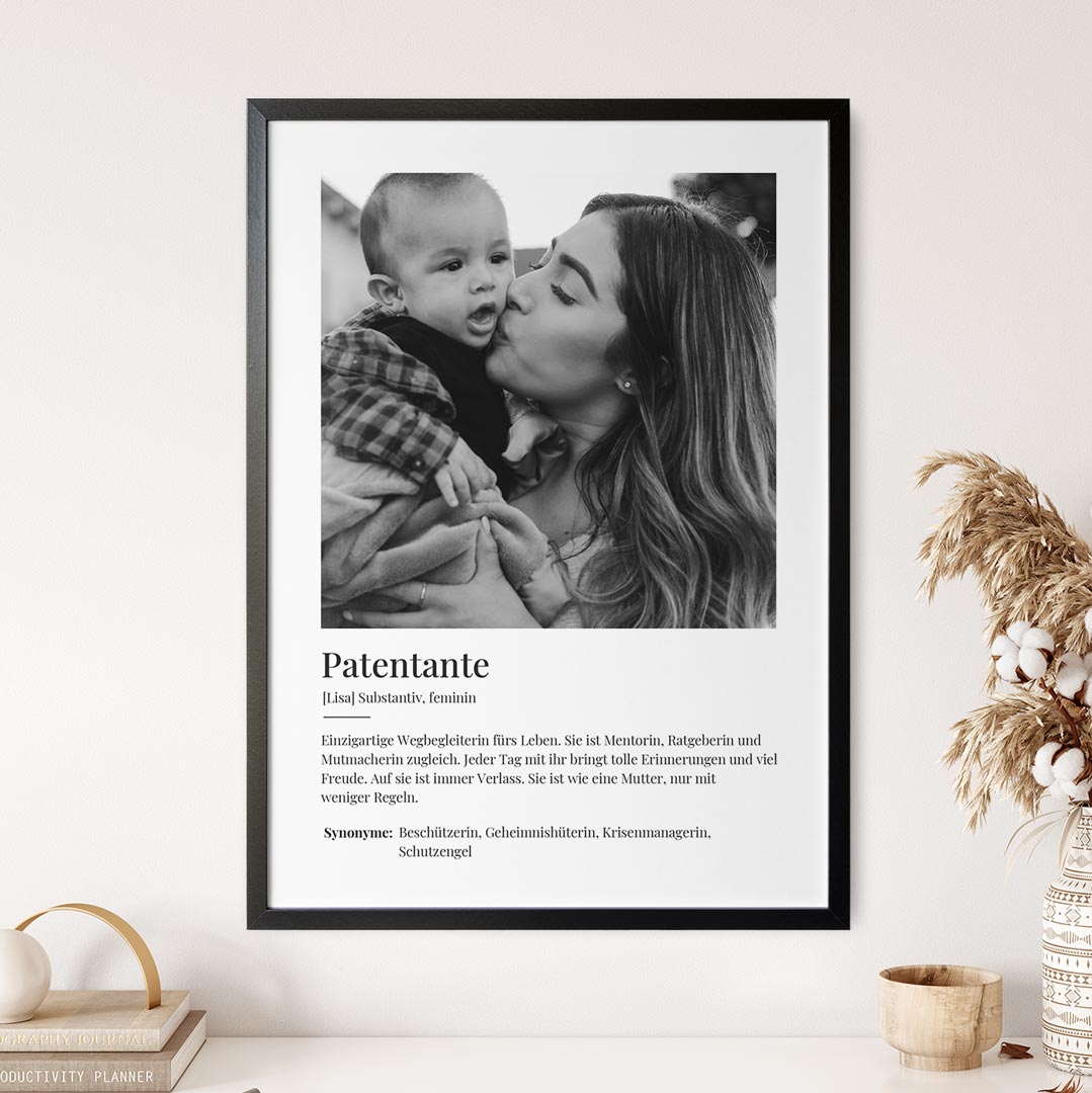 geschenk für patentante foto poster