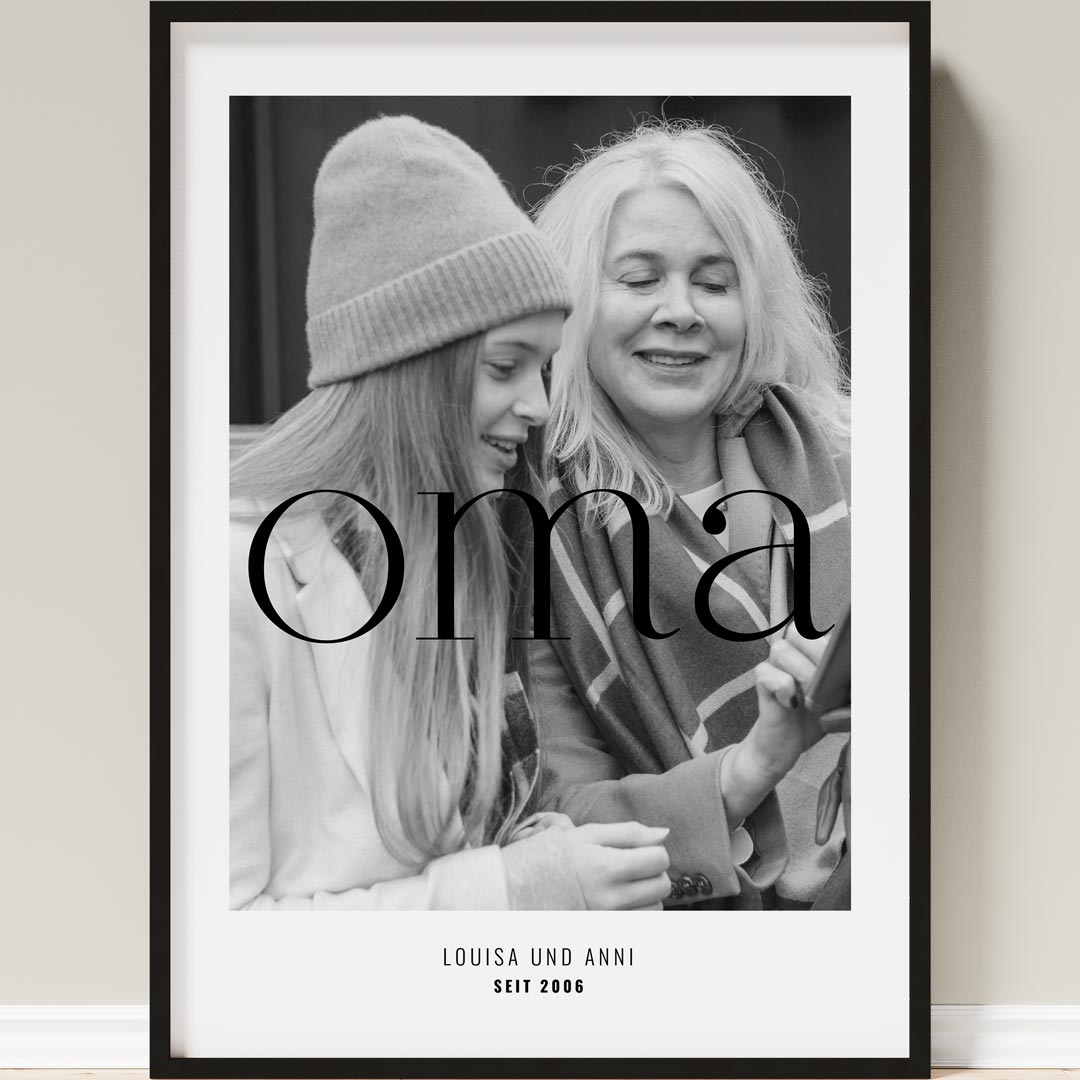 geschenk für oma poster