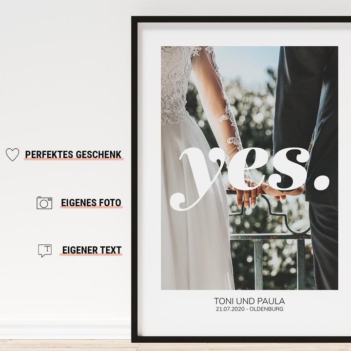 yes poster hochzeit