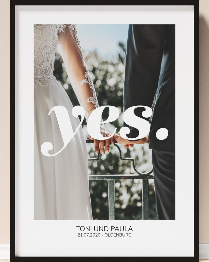 personalisiertes poster hochzeit