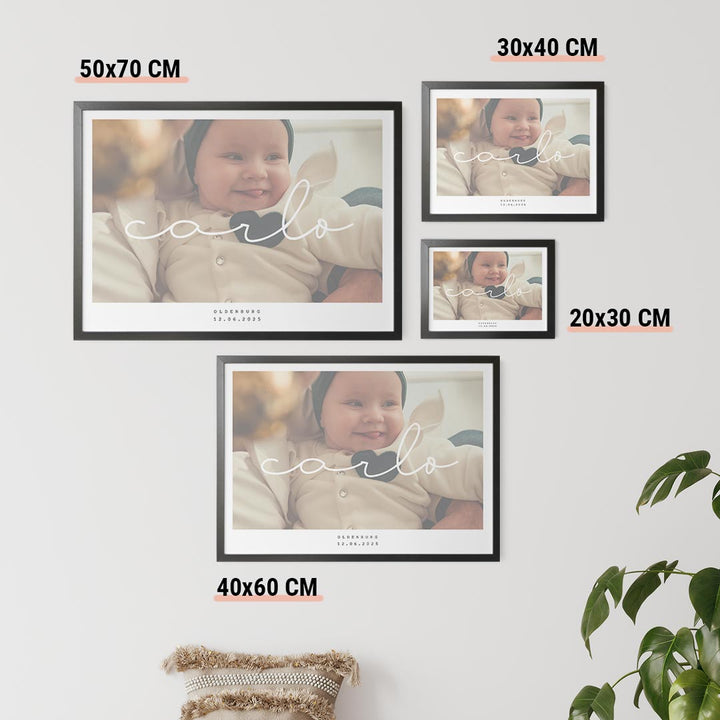 geschenk fotoposter kinder geburt