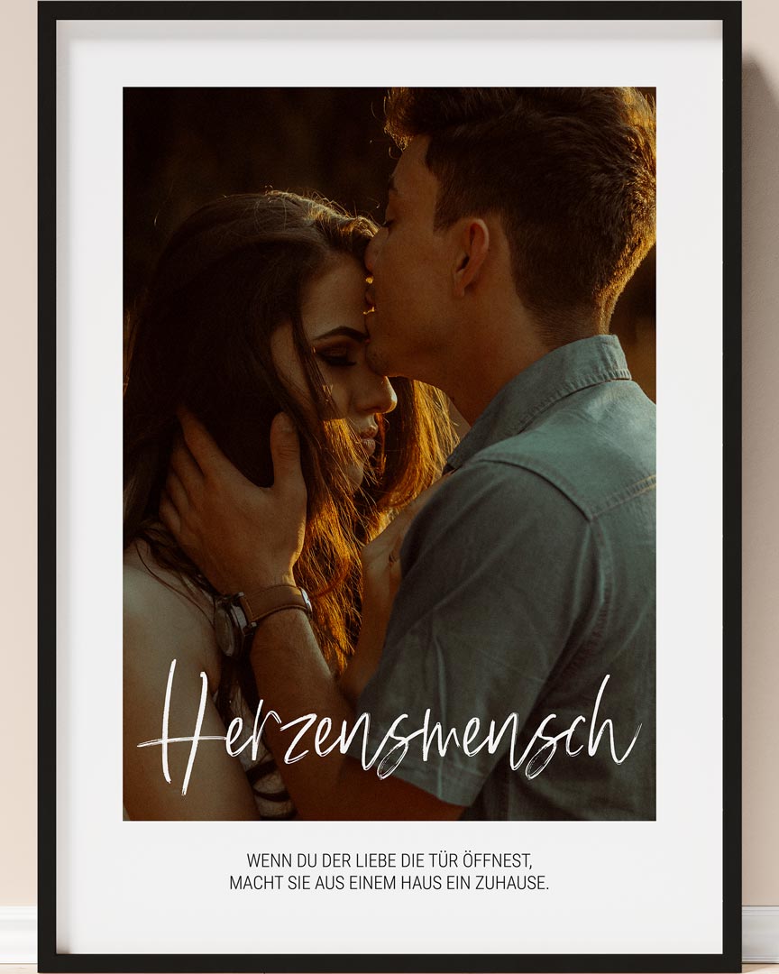 fotoposter herzensmensch