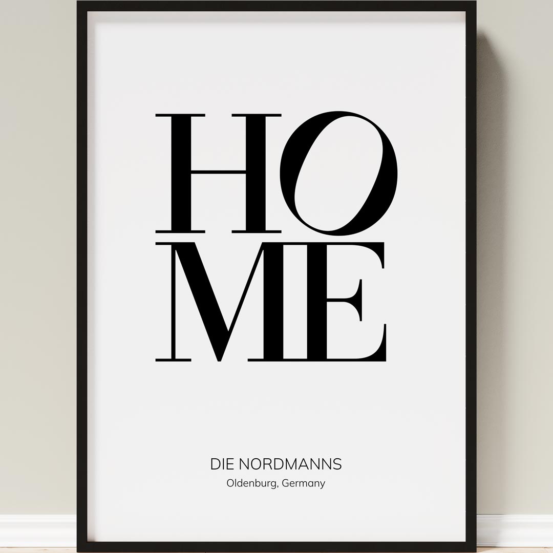 home letters poster