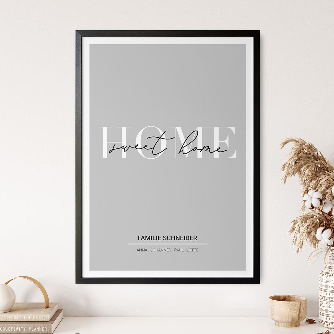 home sweet home familienposter