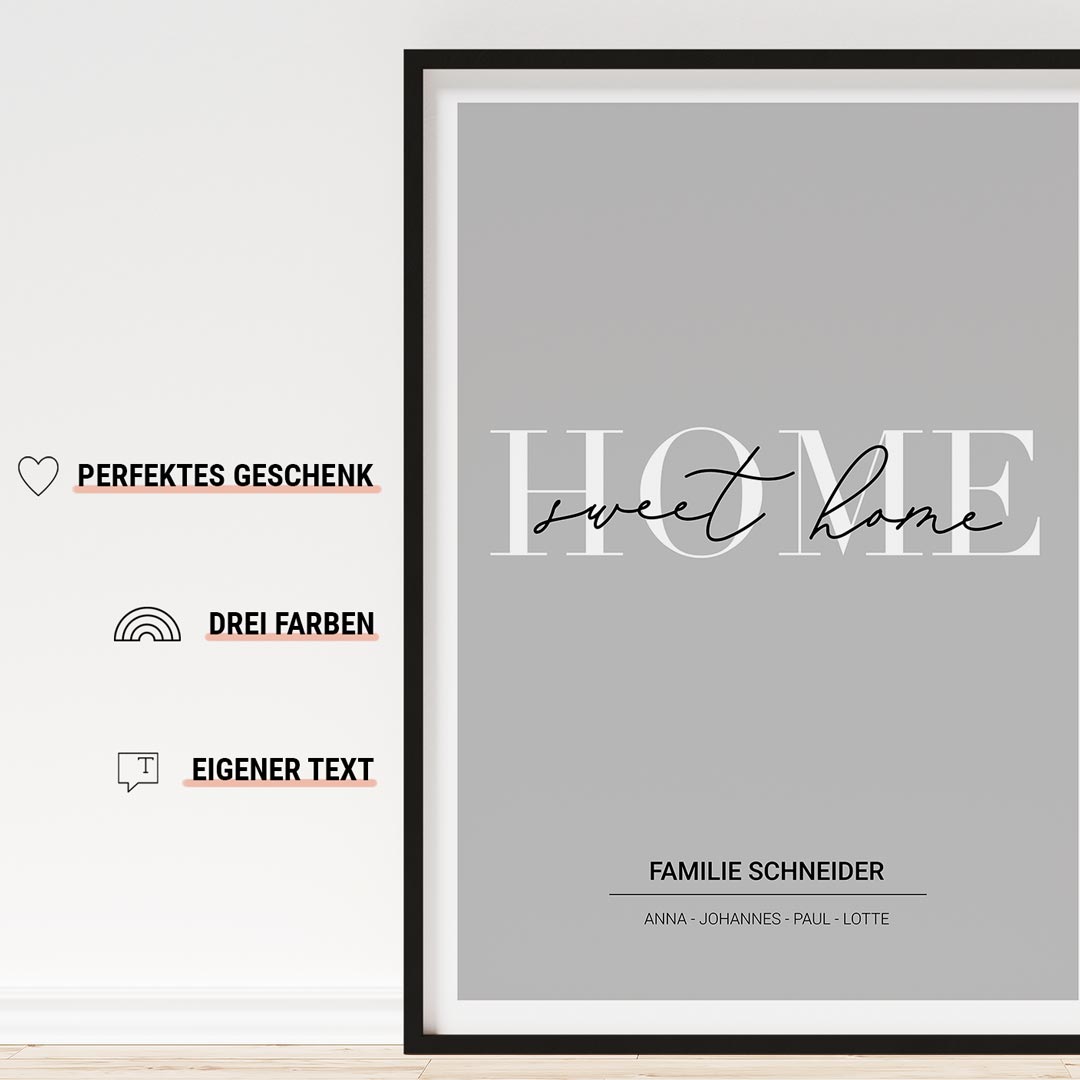 family poster home sweet home