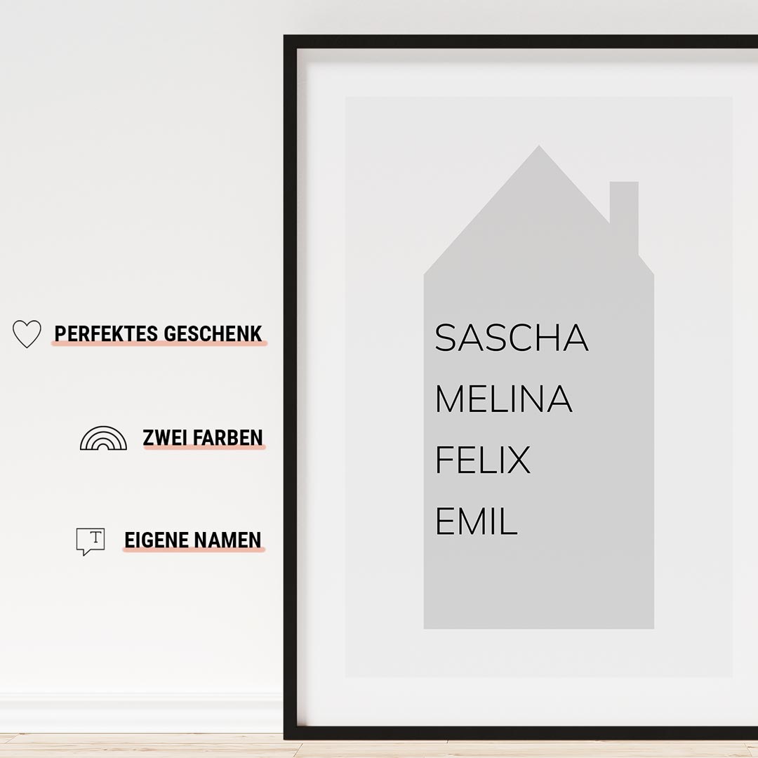 geschenk für familie poster