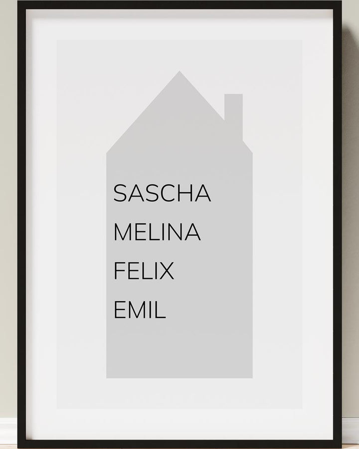 poster für familie haus