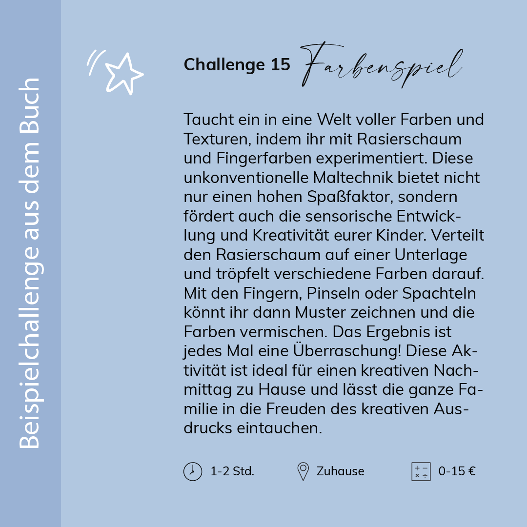 challengebook für familien