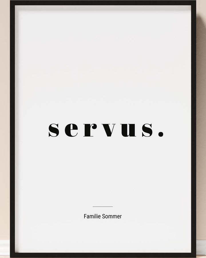 servus poster personalisiert