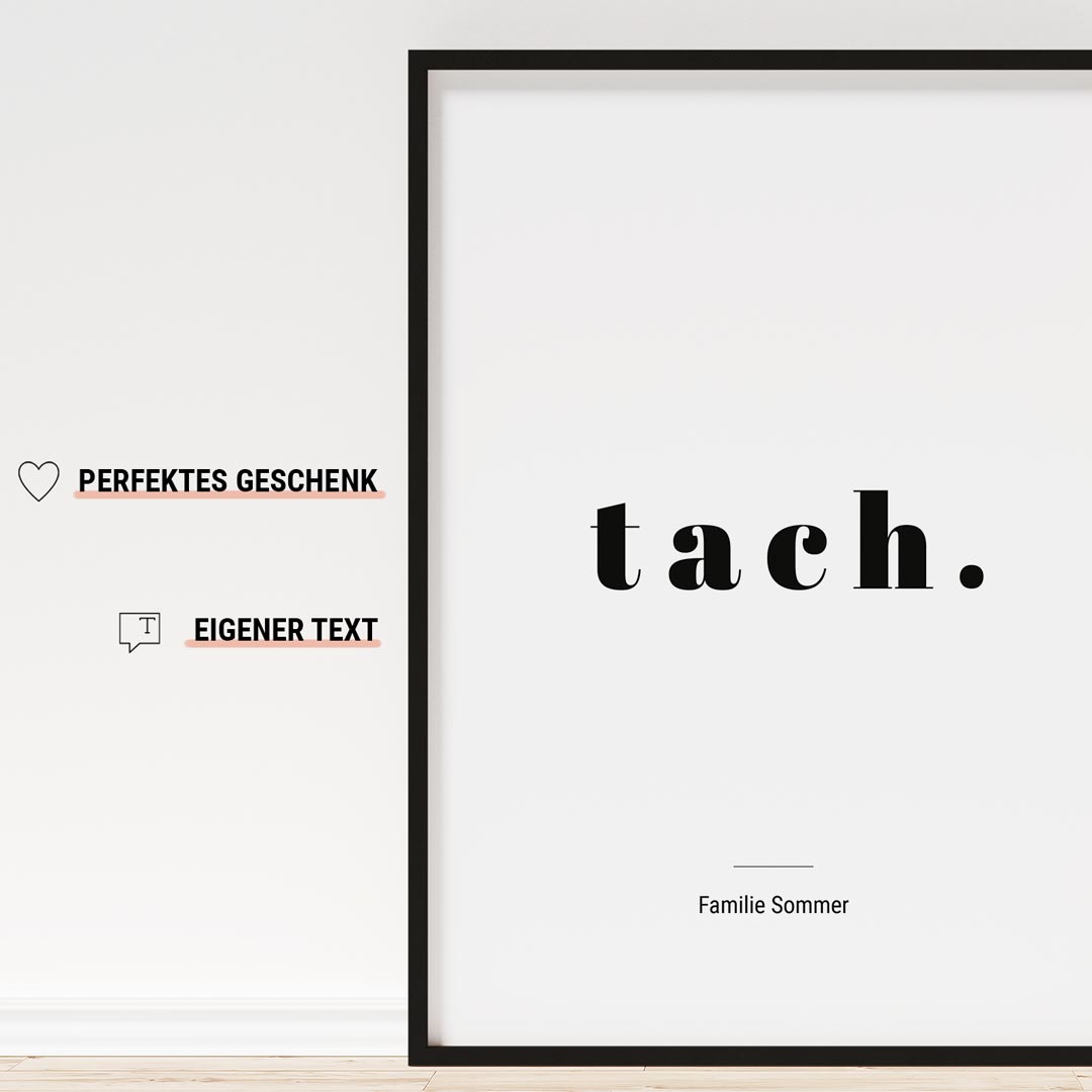 tach poster personalisiert