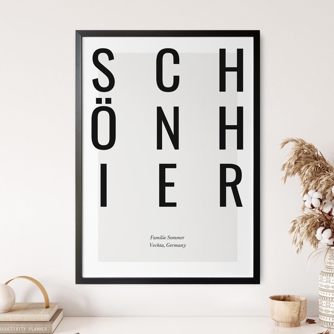 geschenk einzug poster