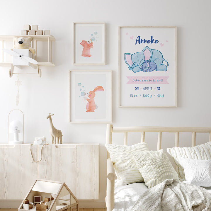 myfamposter kinderzimmer poster elefant