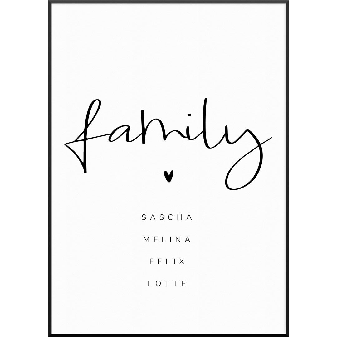 family script poster familienposter