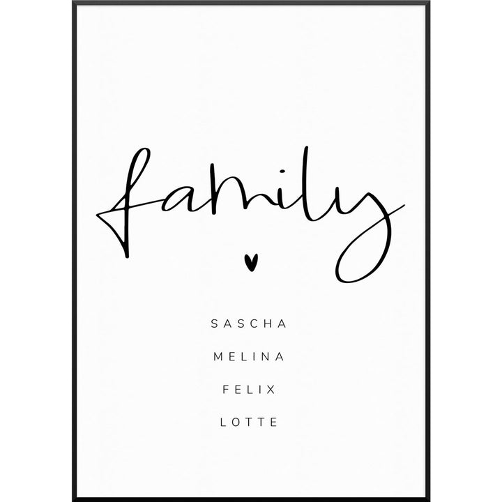 family script poster familienposter