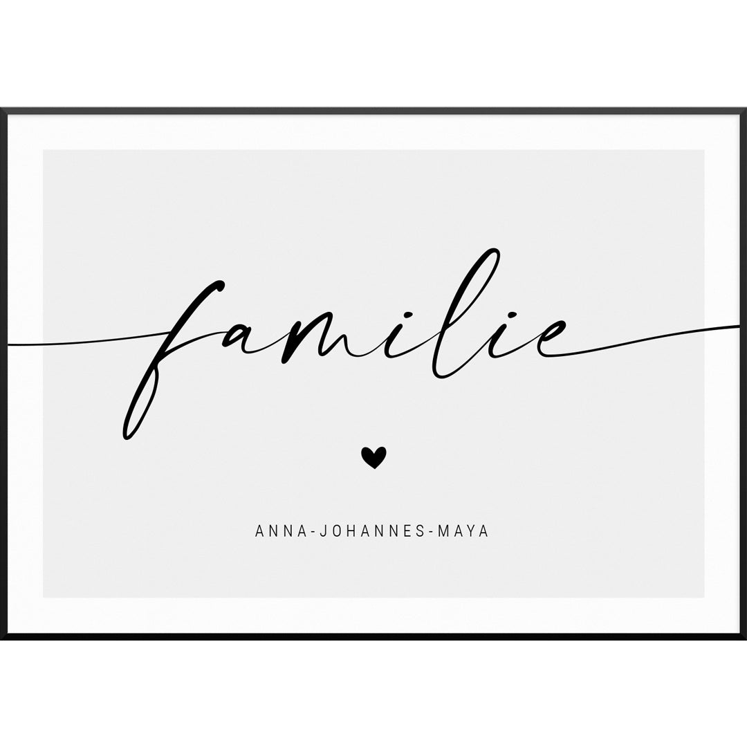 familie poster familienposter geschenk personalisierbar